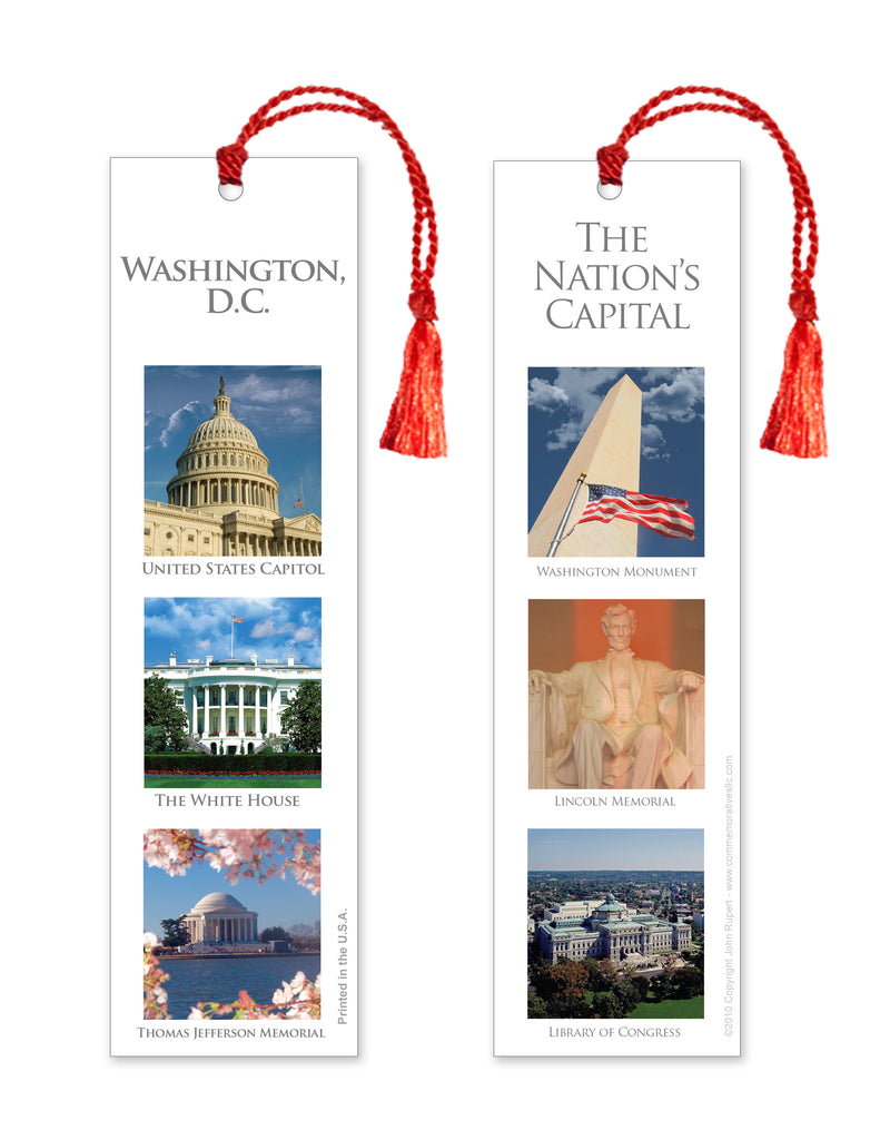 Washington Bookmarks The Nation's Capital Washington DC multi mage Bookmark – Celebrating ...