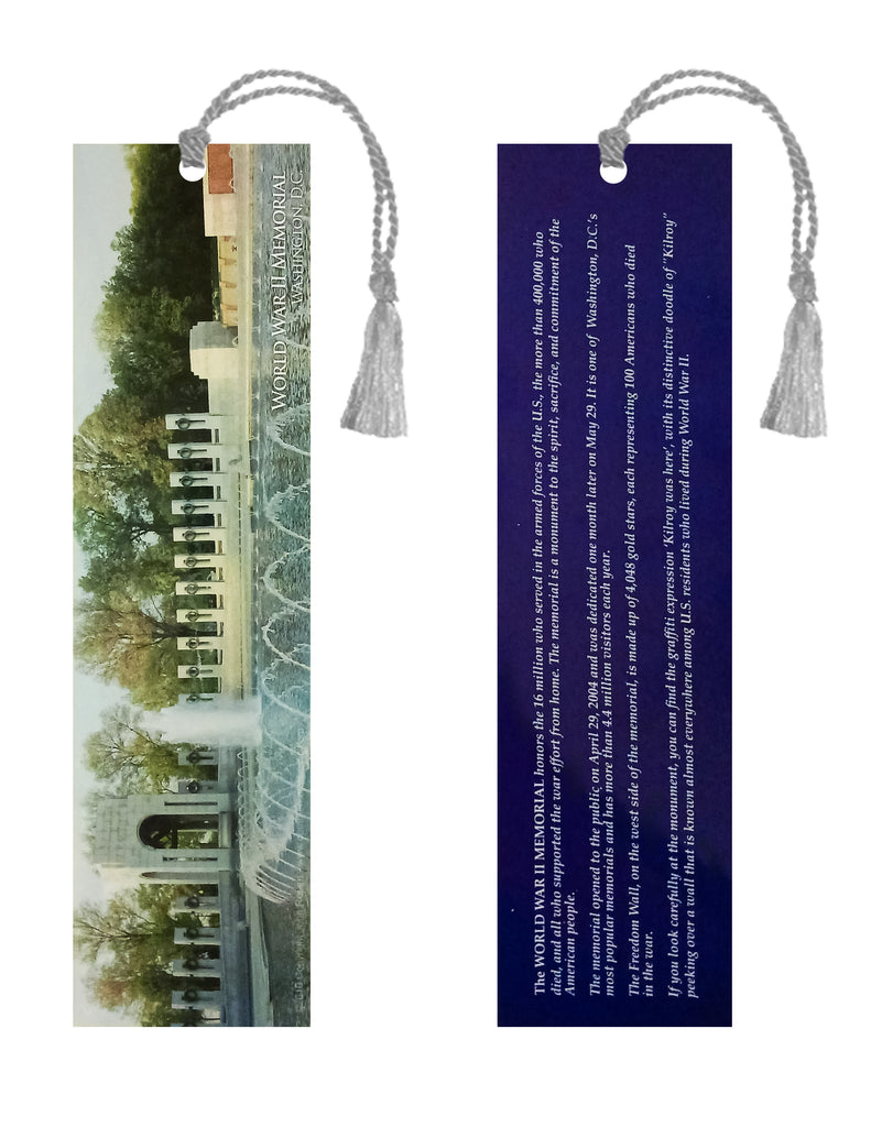 Washington Bookmarks World War II Memorial Washington DC Bookmark – Celebrating America LLC