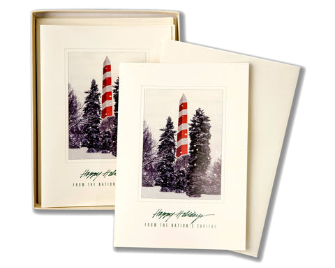 US Washington Monument Christmas Note Card