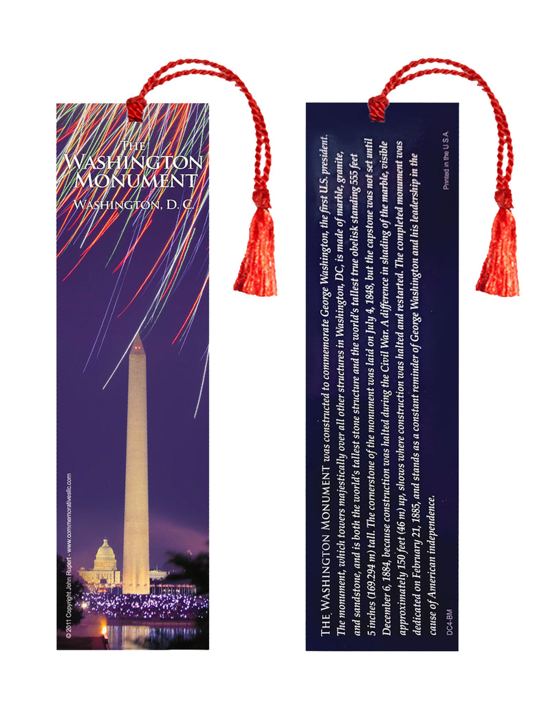 Washington Bookmarks Washington Monument Bookmark – Celebrating America LLC