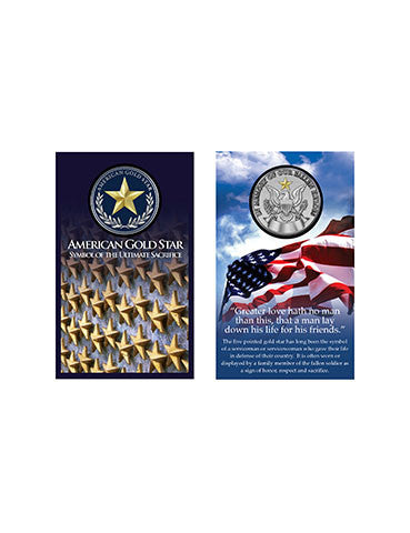 Gold Star Commemorative Coin with a Display Card