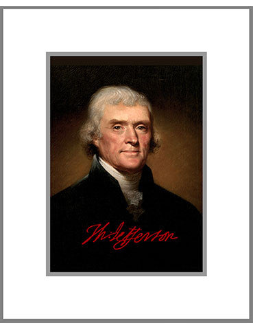 8"x 10" Thomas E. Jefferson Matted Print