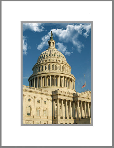 8"x 10" US Capitol Matted Print