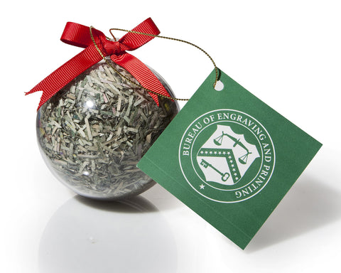 Holiday Ornament Shredded Money Ball