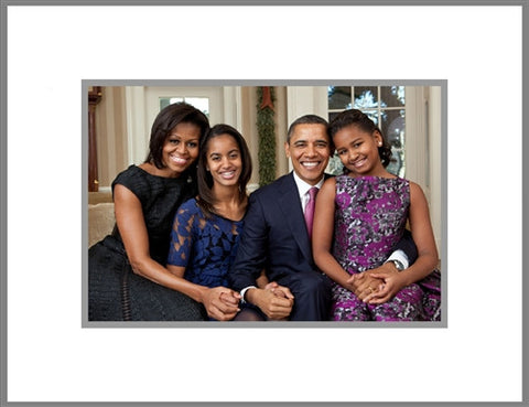 8"x 10" Obama Family Matted Print